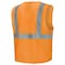Pioneer Safety Vest, Polyester Mesh, ANSI Class 2, Zipper Closure, Cell Phone Pocket, Orange, M V1060450U-M - alternate 2